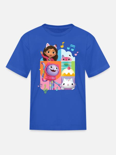 Gabbys Dollhouse Gabby And Friends - Kid's T-Shirt - royal blue