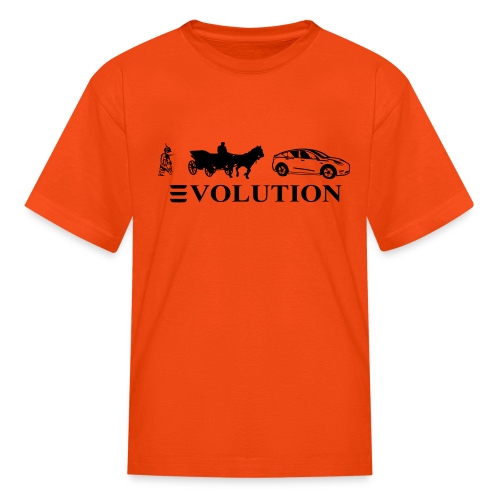 Model Y evolution caveman, horse cap, Tesla Y - Kids' T-Shirt