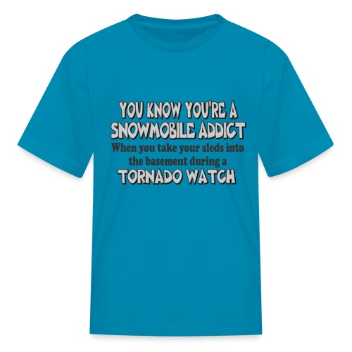 Snowmobile Tornado Watch - Kids' T-Shirt