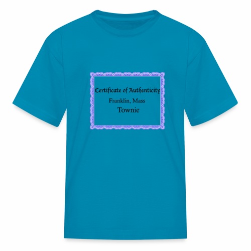 Franklin Mass townie certificate of authenticity - Kids' T-Shirt