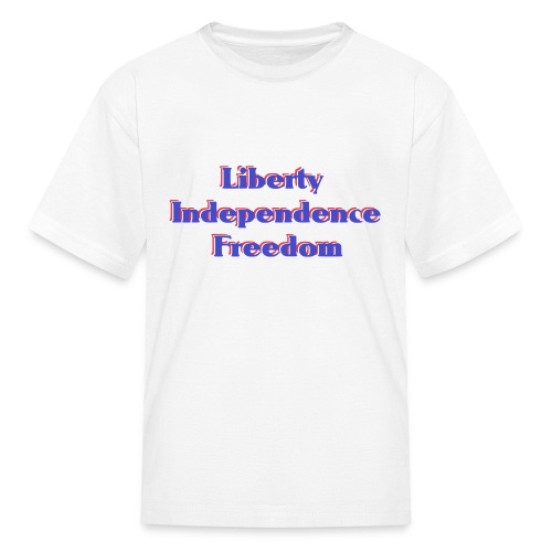liberty Independence Freedom blue white red - Kids' T-Shirt