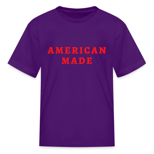 AMERICAN MADE (in red letters) - Kids' T-Shirt