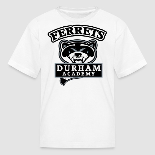 durham academy ferrets logo black - Kids' T-Shirt