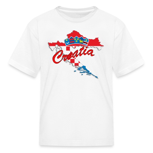 Croatia Football Team Colours T-Shirt Treasure Des - Kids' T-Shirt