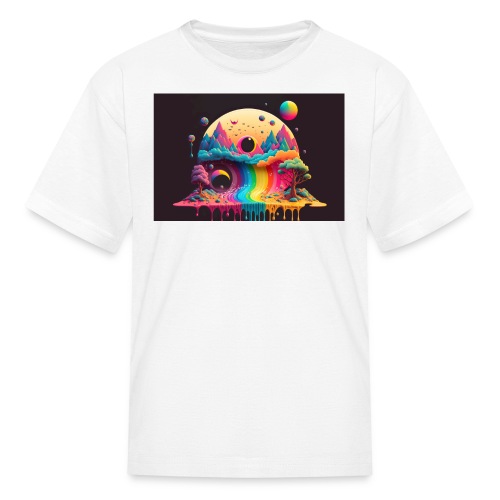 Full Moon Over Rainbow River Falls - Psychedelia - Kids' T-Shirt