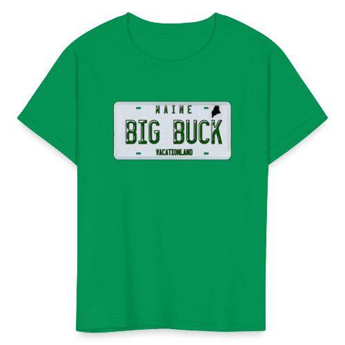 Maine LICENSE PLATE Big Buck Camo - Kids' T-Shirt
