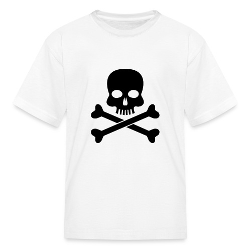 Black Skull and Crossbones - Kids' T-Shirt