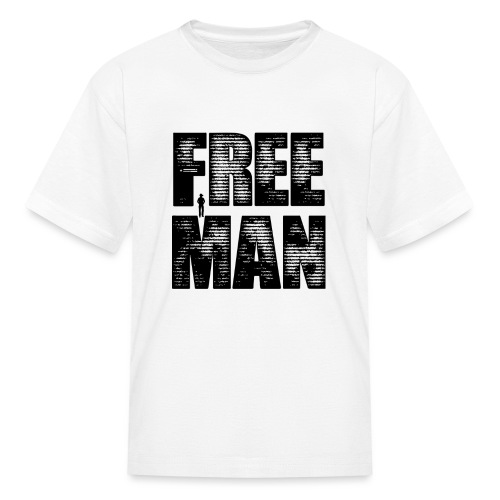 FREE MAN - Black Graphic - Kids' T-Shirt