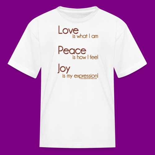 LOVE PEACE JOY - Kids' T-Shirt