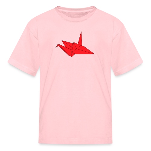 Origami Paper Crane Design - Red - Kids' T-Shirt