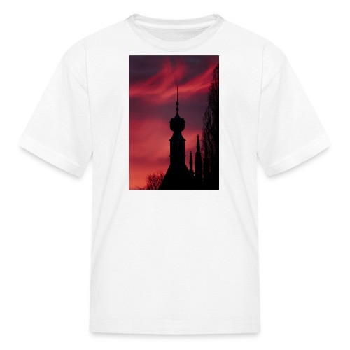 Point purple and pink sky silhoutte - Kids' T-Shirt
