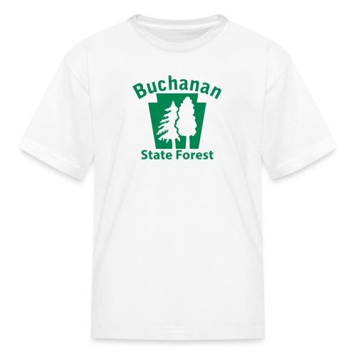 Buchanan State Forest Keystone (w/trees) - Kids' T-Shirt