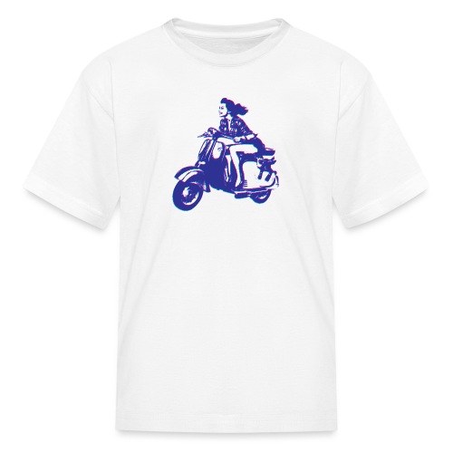 Cute Vespa Scooter Girl - Kids' T-Shirt
