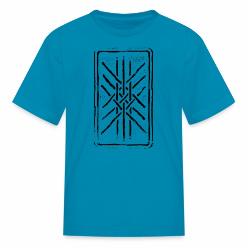 Web of Wyrd grid Skulds Web Net Bindrune symbol - Kids' T-Shirt