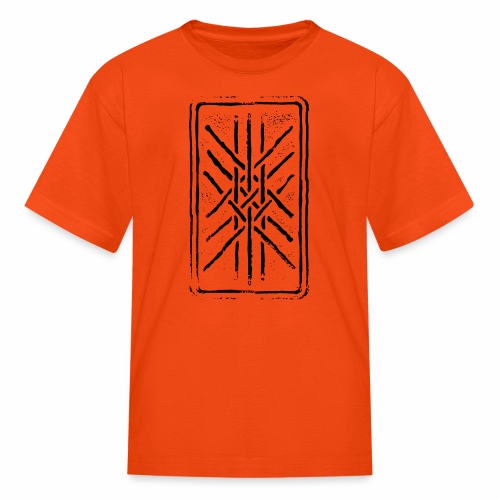 Web of Wyrd grid Skulds Web Net Bindrune symbol - Kids' T-Shirt