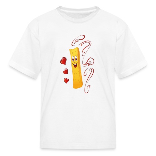 French fries with hearts and ketchup. Fun. - Kids' T-Shirt