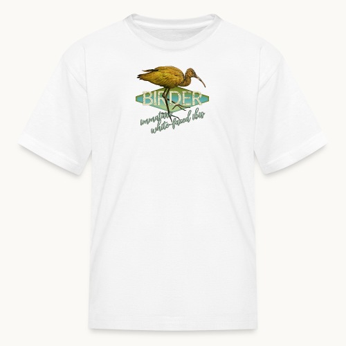 BIRDER - White-faced ibis - Carolyn Sandstrom - Kids' T-Shirt