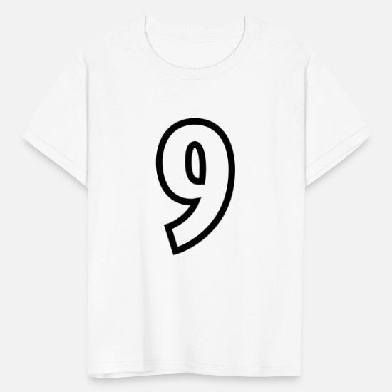 Condensed Number 9 Outline (1c)++' Kids' T-Shirt | Spreadshirt