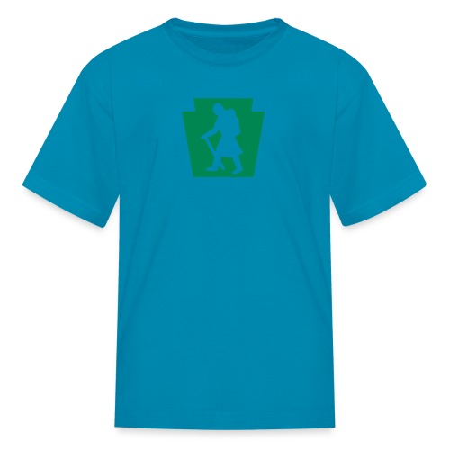 PA Keystone w/Female Hiker - Kids' T-Shirt