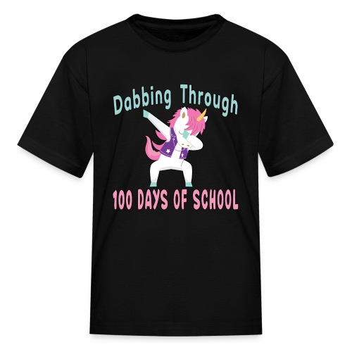 Dabbing Unicorn 100 Days of School Student Kids. - Kids' T-Shirt