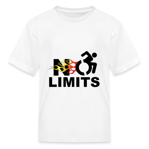 No limits for me with my wheelchair - Kids' T-Shirt