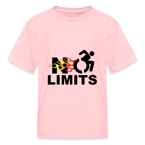 No limits for me with my wheelchair - Kids' T-Shirt