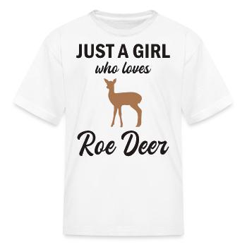 Roe Deer Forest Animal Lovers Girls Gift - Kid's T-Shirt - white - Front
