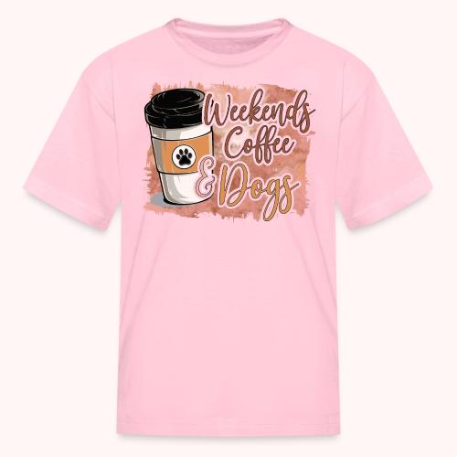 Weekends Coffee And Dogs - Kid's T-Shirt