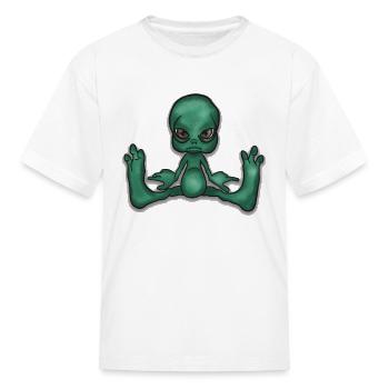 Alien Invasion 2 - Crazy Cool Kids Shirt Design - Kid's T-Shirt - white - Front