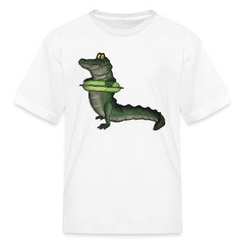 Charlie the Crocodile - Cool Kids Shirt Design - Kid's T-Shirt - white - Front