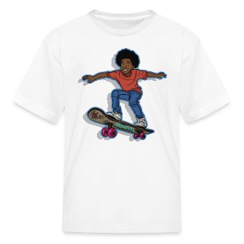 Skate Kid - Crazy Cool Kids Shirt Design - Kid's T-Shirt - white - Front