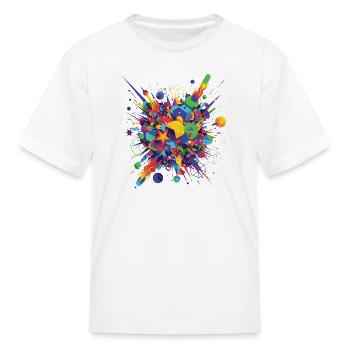 Explosive Abstract Geometric - Kid's T-Shirt - white - Front