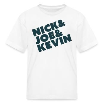 Nick & Joe & Kevin  - Kid's T-Shirt - white - Front