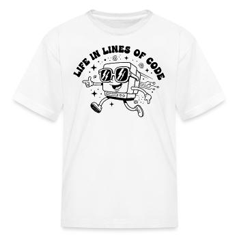 Code Robot Goggles - Kid's T-Shirt - white - Front