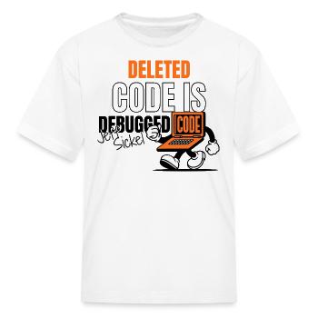 Code Snippet Retro Laptop in Orange - Kid's T-Shirt - white - Front