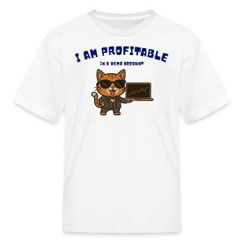 Profit Cat: Demo Account Victory - Kid's T-Shirt - white - Front