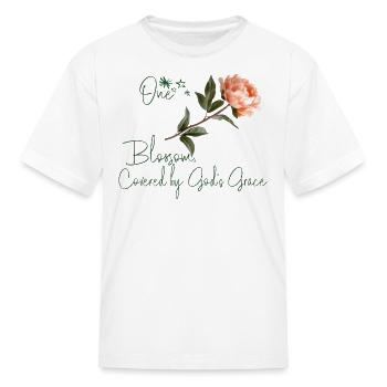 First Birthday. Bloom Gracefully - Kid's T-Shirt - white - Front