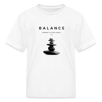 Balance Stone Stack - Kid's T-Shirt - white - Front