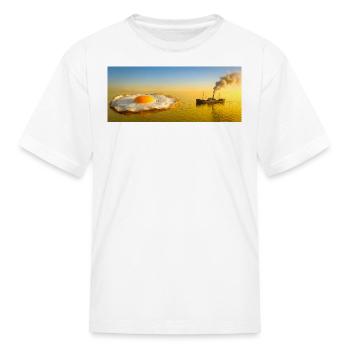 Fried Egg Island - Kid's T-Shirt - white - Front