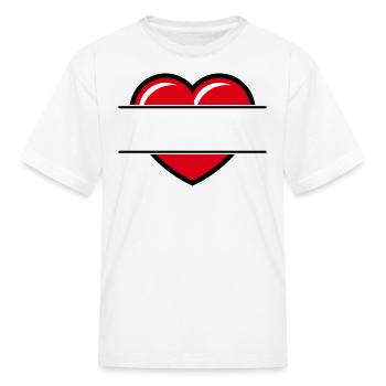 Symbole de cœur (Ajouter du texte / Cadeau / Cadeau / Amour) - T-shirt Enfant - blanc - Devant