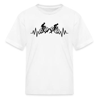 Cyclocross Bike Road-Bike Mountain Bike - Kid's T-Shirt - white - Front