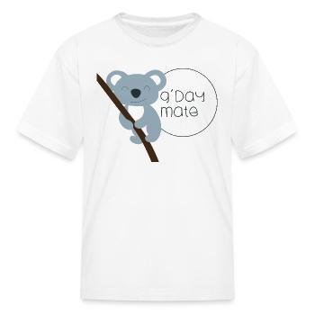 Cadeau de kangourou mate australien doux de koala d'ours - T-shirt Enfant - blanc - Devant