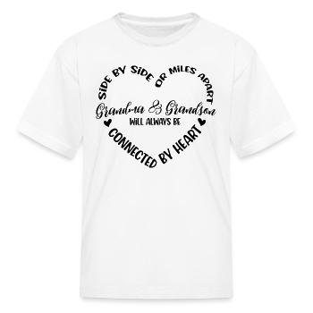 Grandma and Grandson Will Always be Connected - Kid's T-Shirt - white - Front