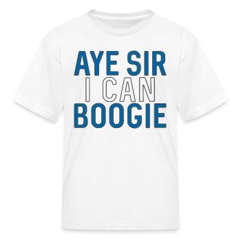 Aye Sir I Can Boogie Scottish Saltire Football - Kid's T-Shirt - white - Front