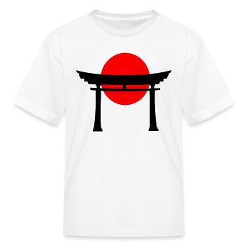 Gate Torii in Japanese sun - Kid's T-Shirt - white - Front