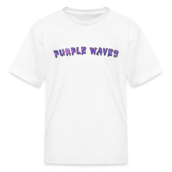 Purple Waves - Kid's T-Shirt - white - Front