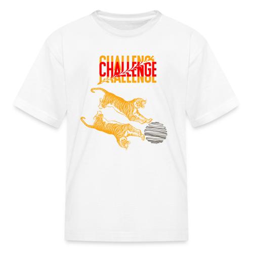 Double tiger fashion, jungle feline animals. - Kid's T-Shirt