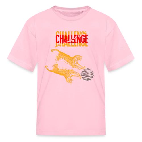 Double tiger fashion, jungle feline animals. - Kid's T-Shirt