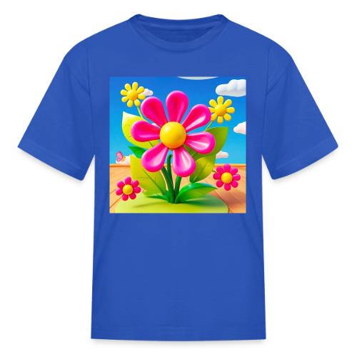 Pink Floral Peace | Sky & Nature Design - Kid's T-Shirt