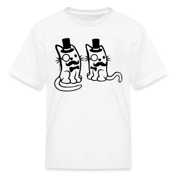 Sir cats friends team - Kid's T-Shirt - white - Front